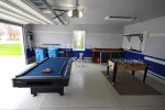 Pool Table and Foosball Table in the Garage 